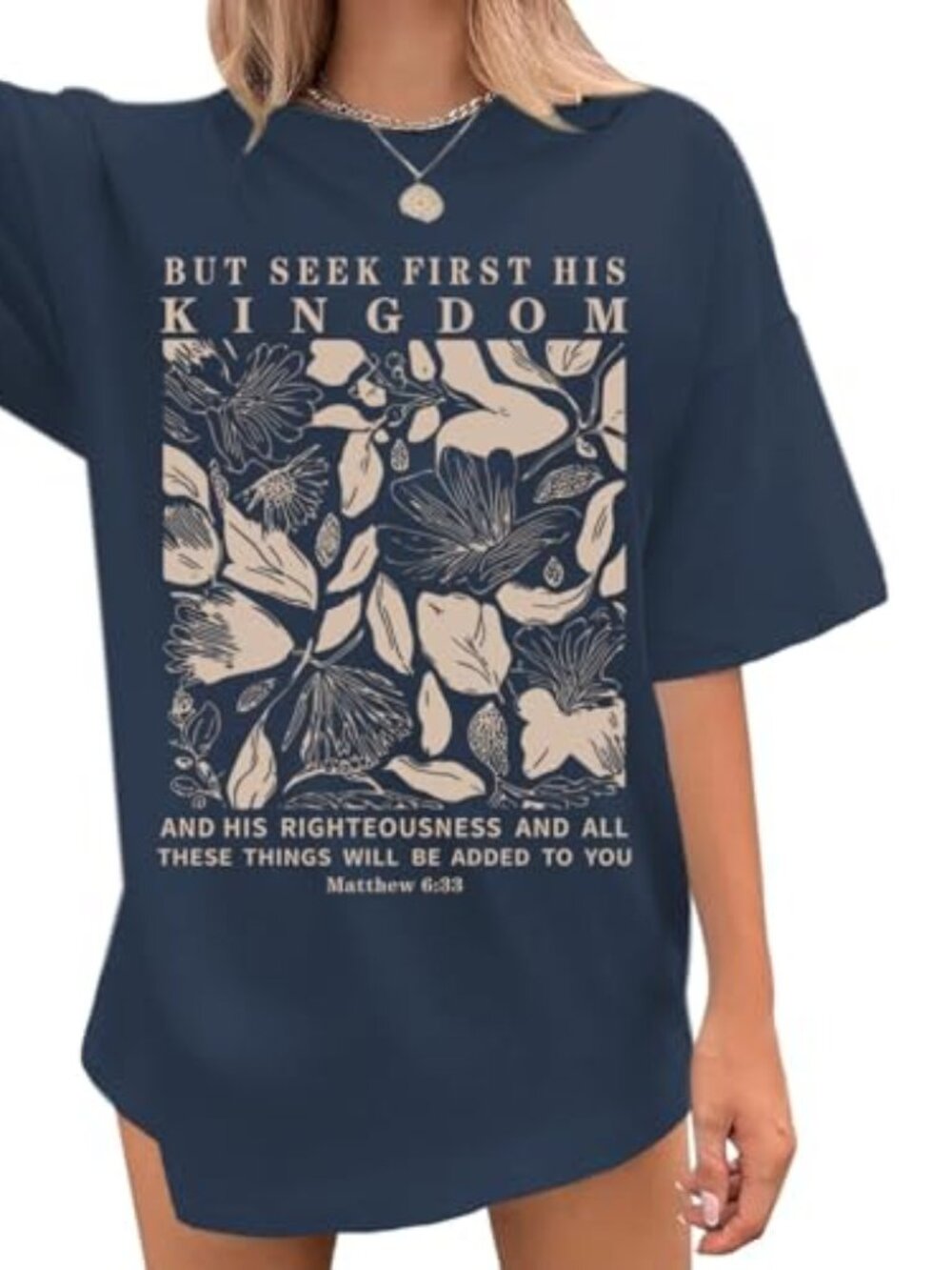 🆕 Oversized Christian Faith Shirts for Women Jesus Bible Verse Tshirts